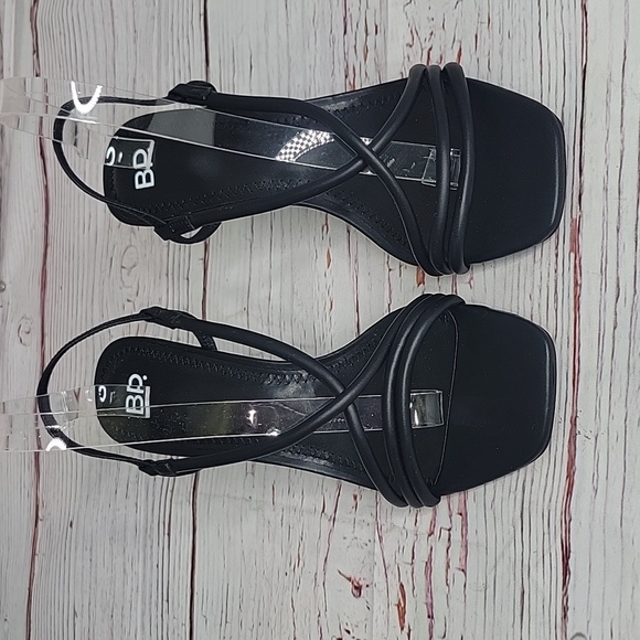 BP NORDSTROM Elegant Black Strappy Heels Size 10.5 NWOT - Picture 3 of 5
